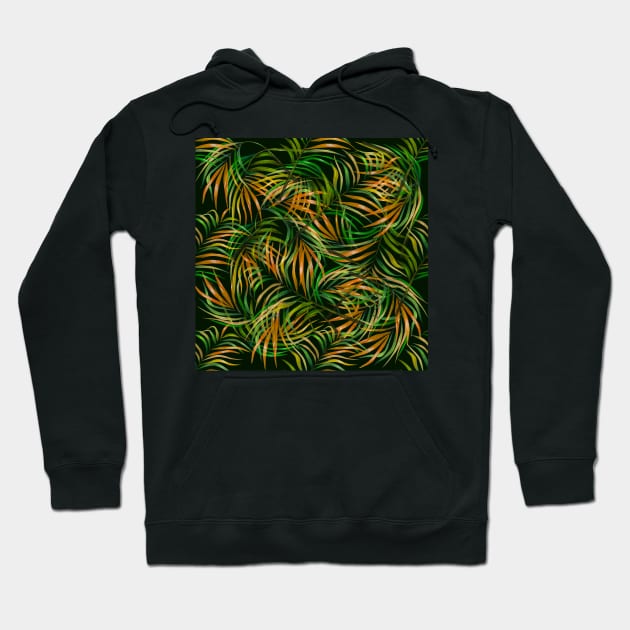 Colorful Tropical Fronds Hoodie by StudioGrafiikka